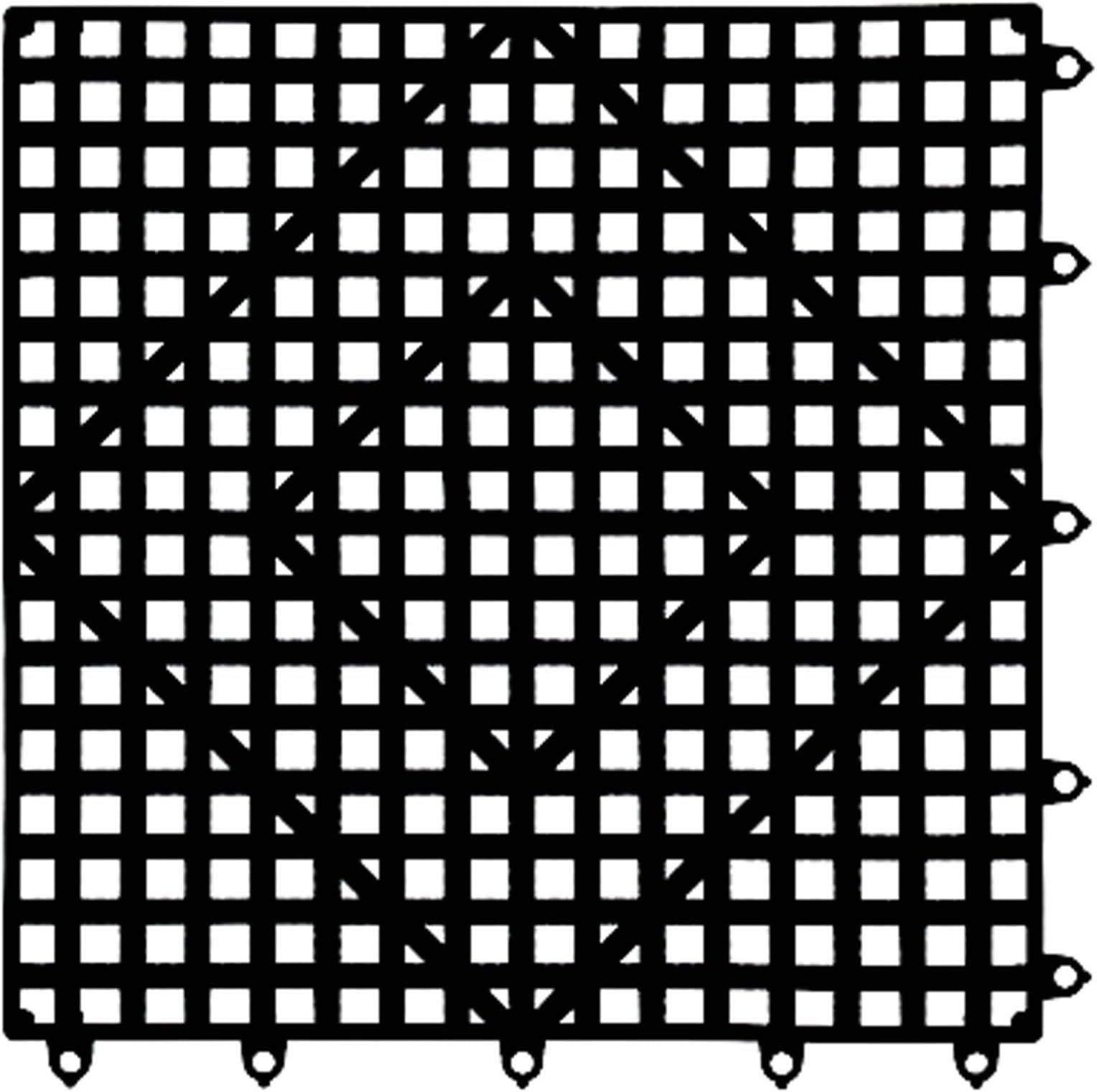 San Jamar VM5280BK Versa-Mat Bar Black 12'' x 12'' (1 EACH)