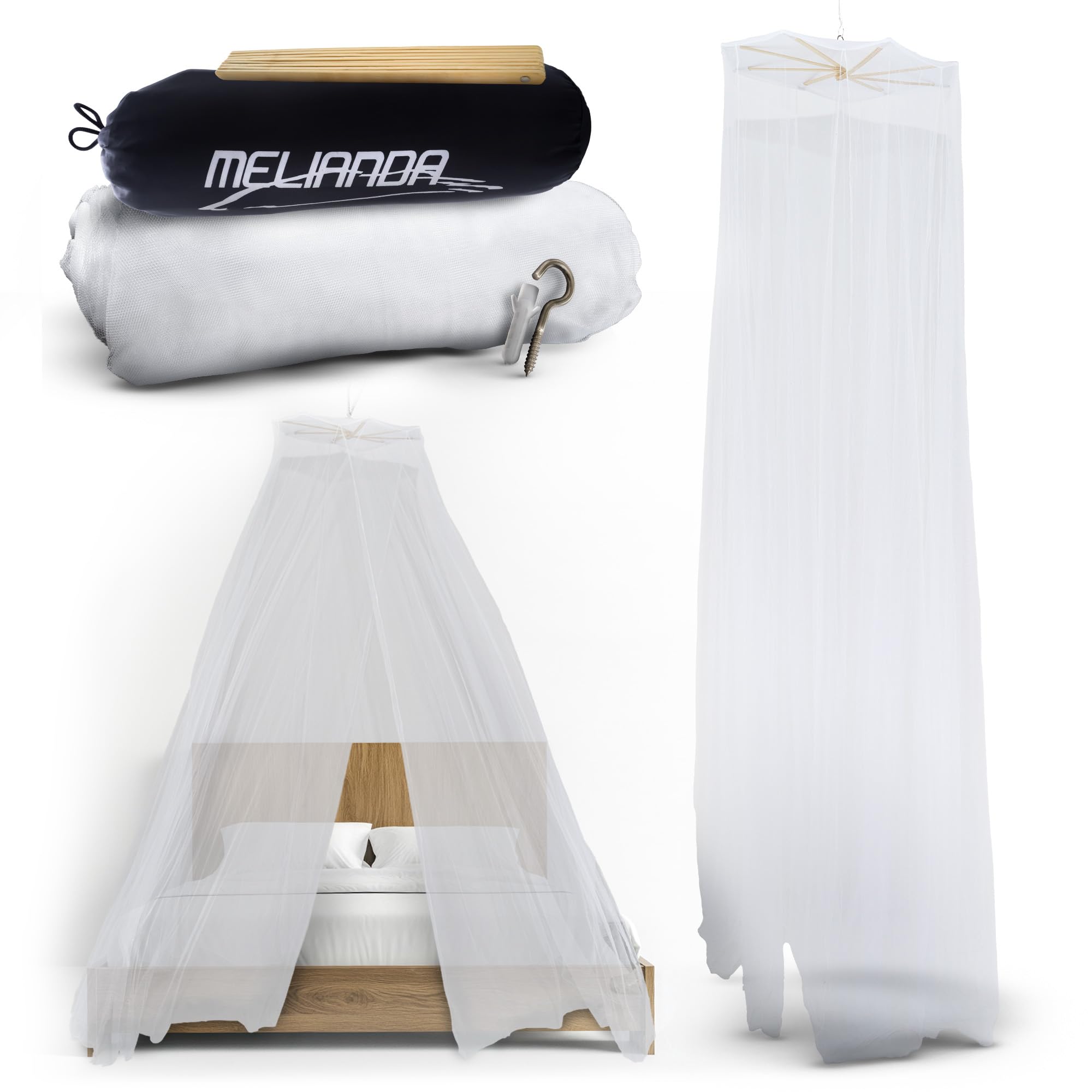 Unisex Travelline Spider moskitiera dla dorosłych, ochrona przed owadami, siatka na owady w praktycznym worku podróżnym, do użytku na zewnątrz, biała, 60 x 245 1250 cm EU