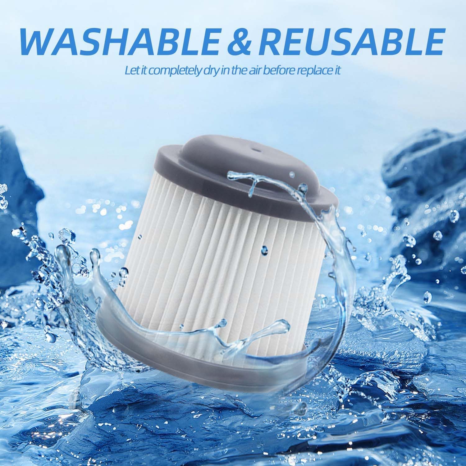 8 Pack PVF110 Hepa Replacement Filter for Black&Decker Handheld Pivot Vac BDH2000PL,BDH2020FLFH,PHV1210,PHV1410,PHV1810,BDH1620FLFH,Part to 90552393 - Image 4