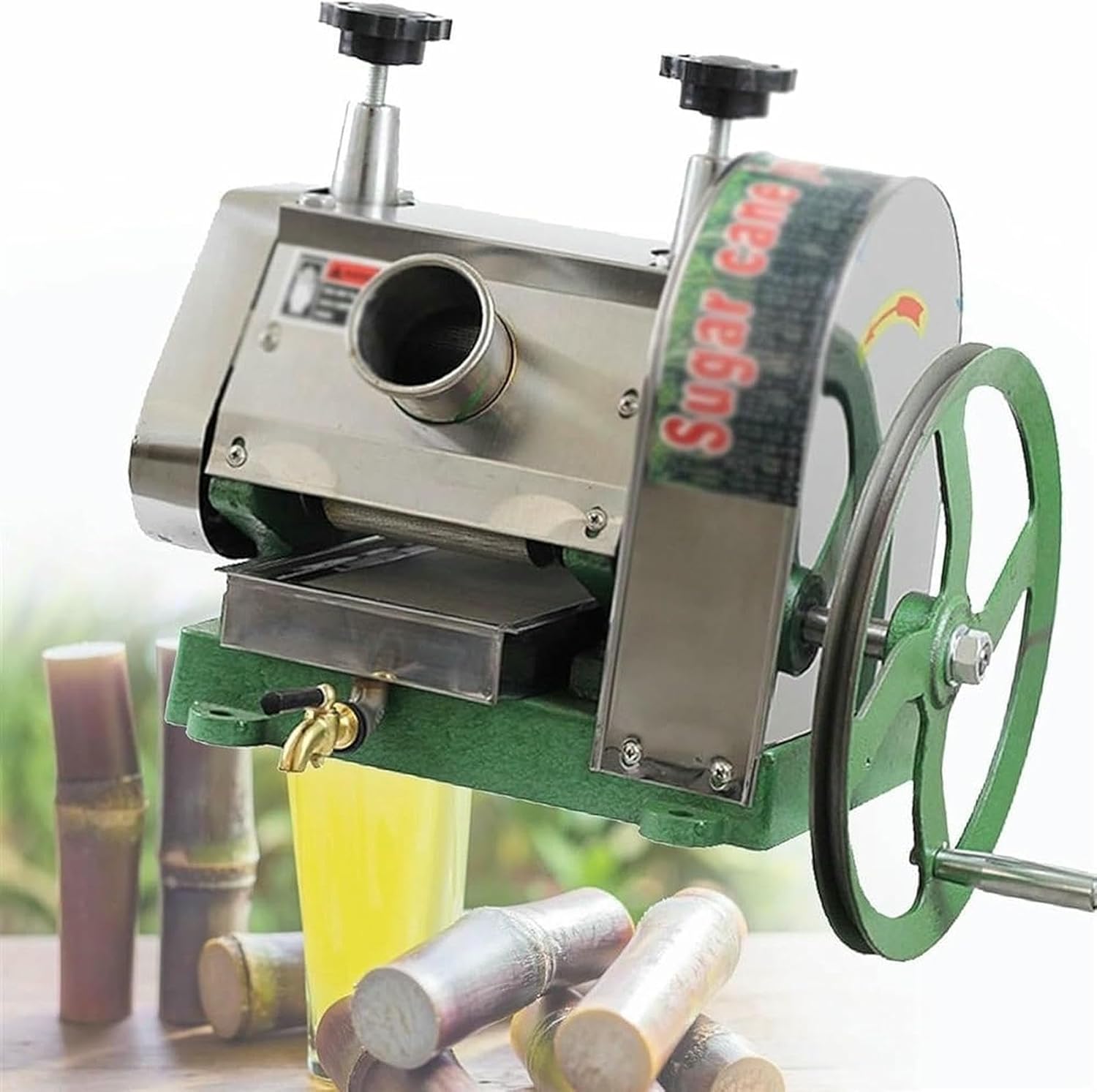 Commercial Manual Sugar Cane Juicer with Faucet,Stainless Steel Juice Squeezer,Sugar Cane Press Extractor,Manual Sugar Cane Juicer~/