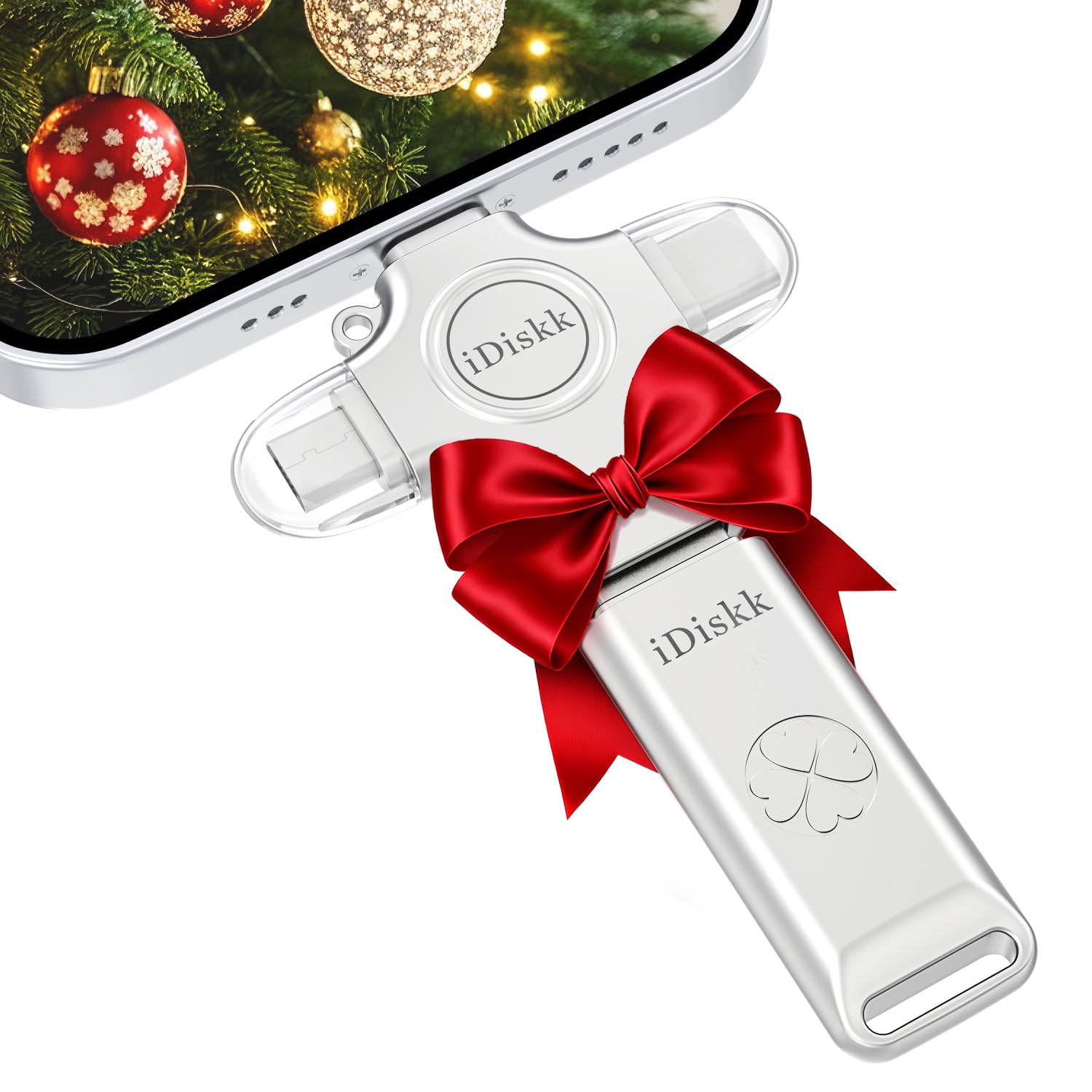 iDiskk Chiavetta USB 4 in 1 da 256 GB, per backup e trasferimento di foto e video per iOS/MacOS/Windows/Linux/Android, in lega di zinco