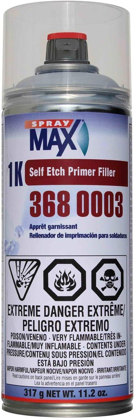 SprayMax 2K Rapid Primer Filler – Universal Gray Primer For Automotive Repair (4 Pack, 13.2 Oz Each)