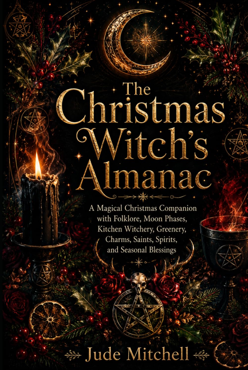 The Christmas Witch’s Almanac: A Magical Christmas Companion with Folklore, Moon Phases, Kitchen Witchery, Greenery, Charms, Saints, Spirits, and Seasonal Blessings