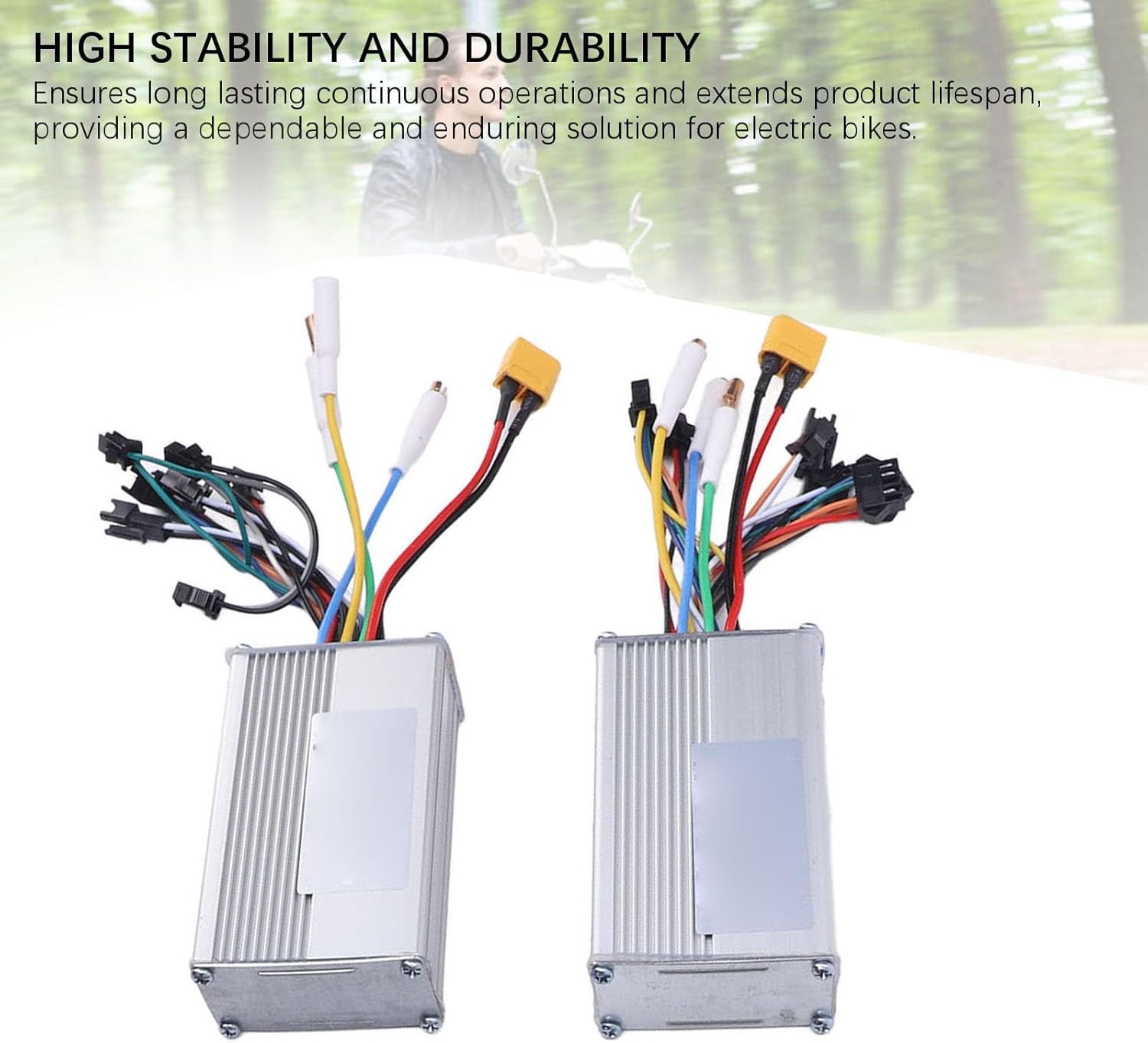 RiToEasysports Brushless Motor Controller, Precise Control Dual Drive Electric Scooter Controller 52V 25A 1200W Aluminum Alloy for Urban Commuters, E-Bikes, Short Trips