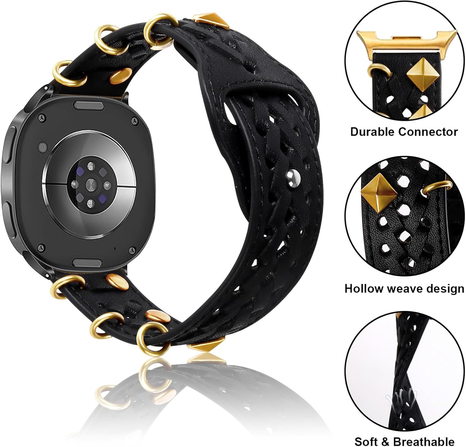 VIQIV Leather Band Compatible with Samsung Galaxy Watch 8/7/6/5/4/FE Active 2 40/44mm 8/6/4 Classic 43/47/42/46mm 5 Pro 45mm Bands, 20mm No Gap Handcrafted Leather Straps for Samsung Watch Bands Men Women