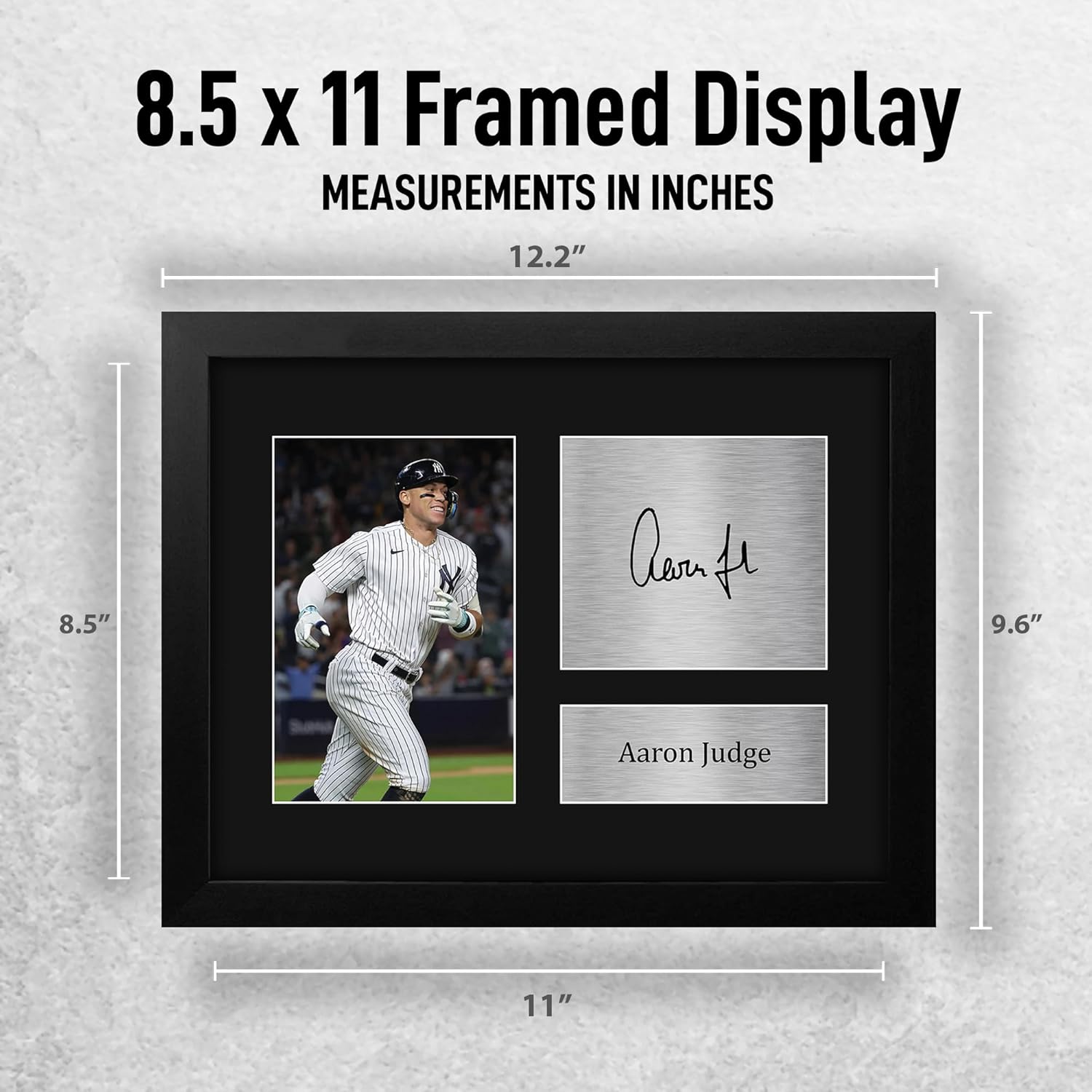 HWC Trading Aaron Judge Framed Gifts Printed Signed Autograph Picture for Baseball Memorabilia Fans - US Letter Size