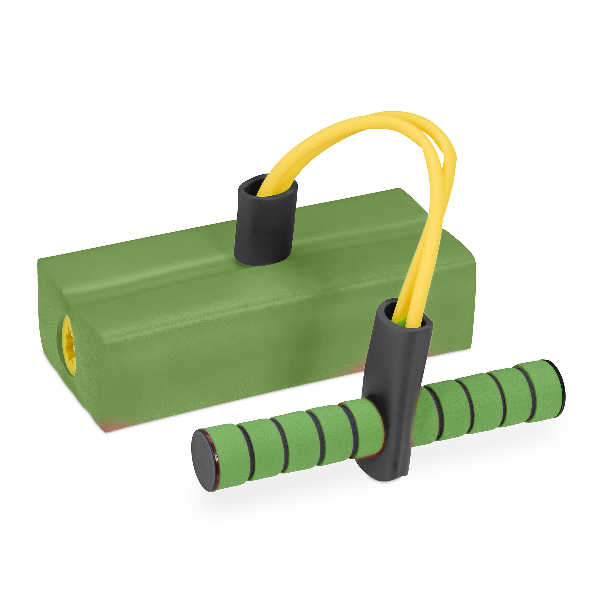 Relaxdays Pogo Jumper per Bambini, Fino a 80 kg, Giocattolo saltellante, Bungee Hopper, con Fischietto, Verde