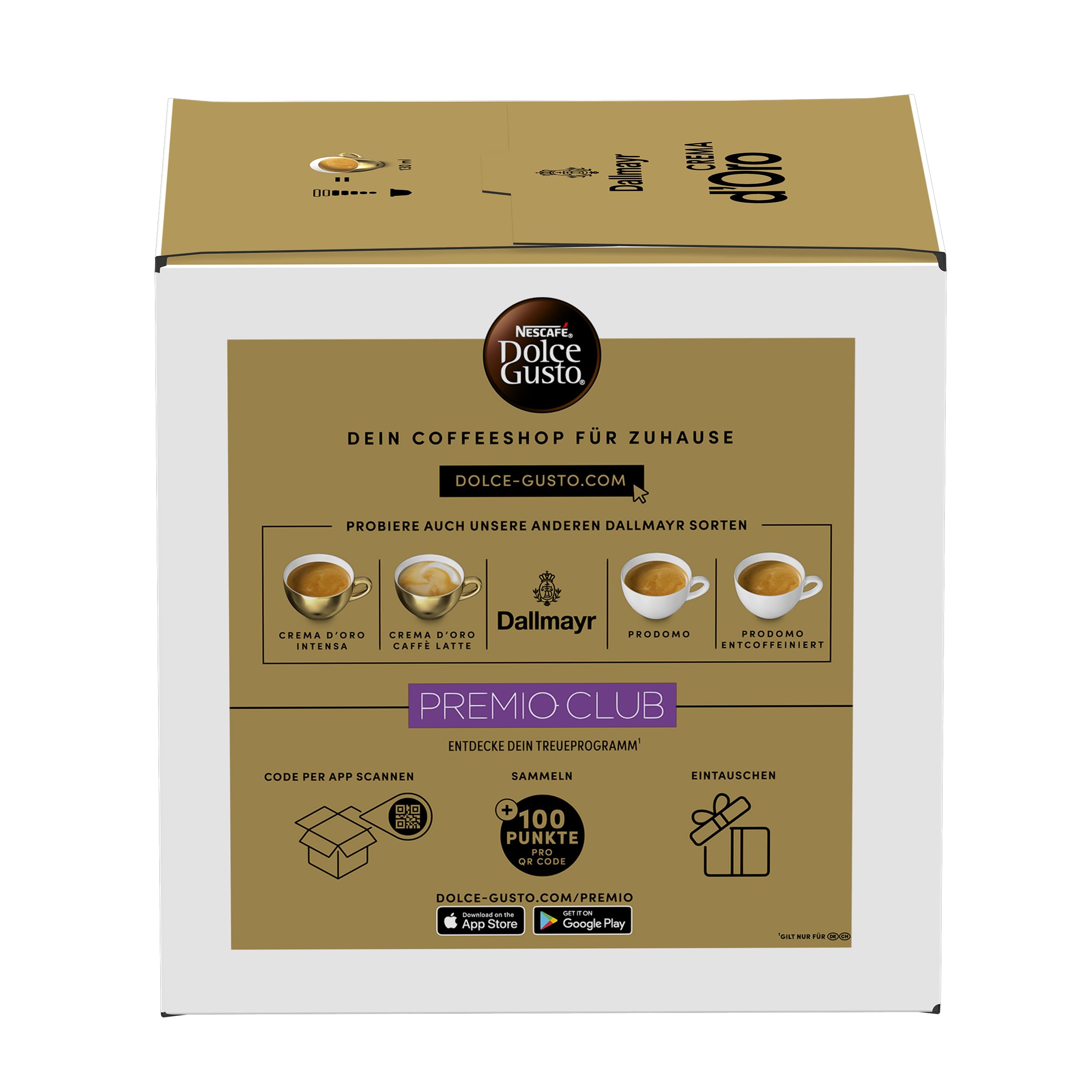 NESCAFÉ Dolce Gusto Dallmayr Crema d'Oro | 48 kapsułek do kawy | 100% ziaren arabskiej | delikatny krem i pełny aromat | szybkie przygotowanie | kapsułek z zamknięciem aromatyzującym | 3 sztuki (3 x 16 kapsułek)