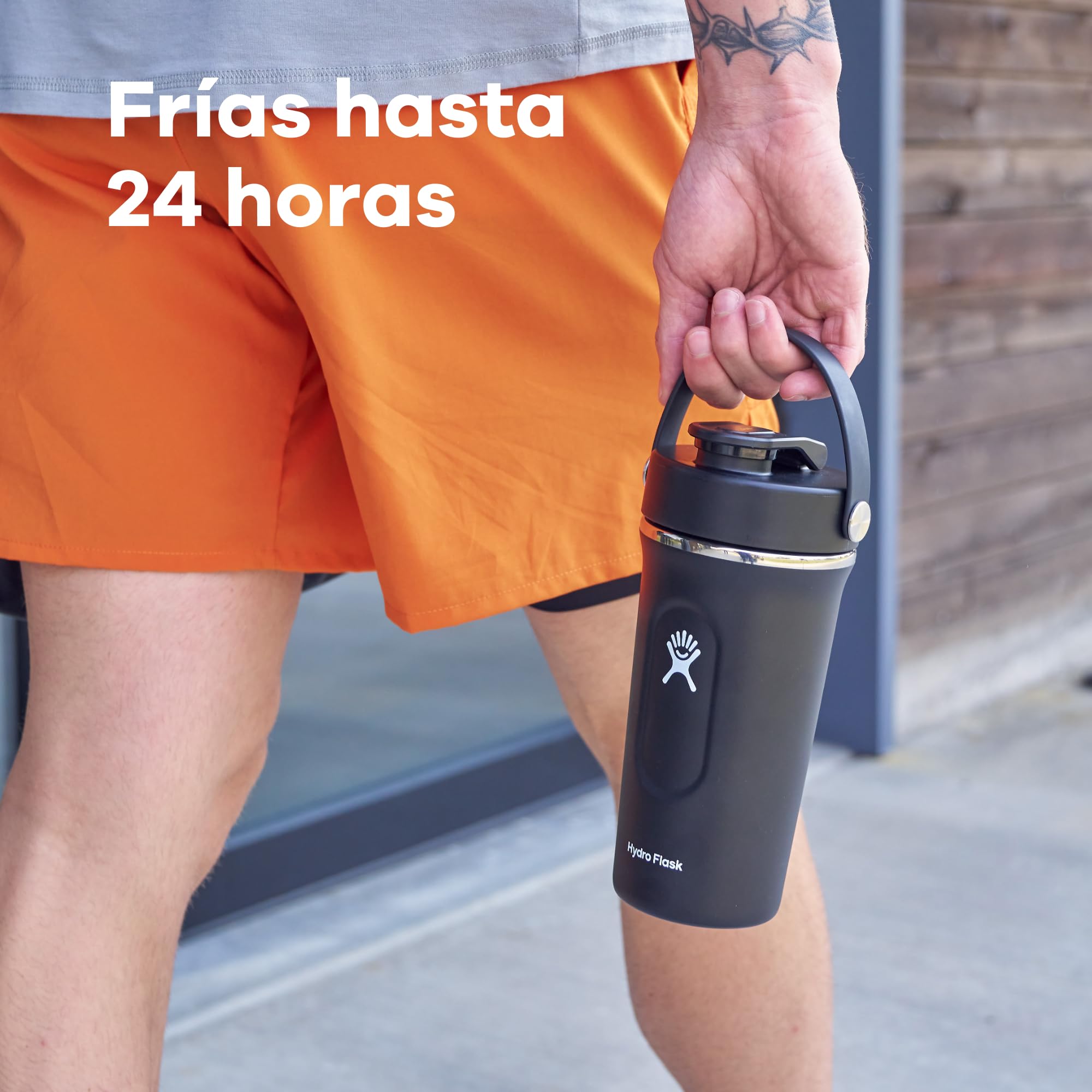 Hydro Flask - Insulated Shaker Bottle - Botella Mezcladora Aislada 709 ml (24 oz) para Batidos de Proteínas y Suplementos - Trillium