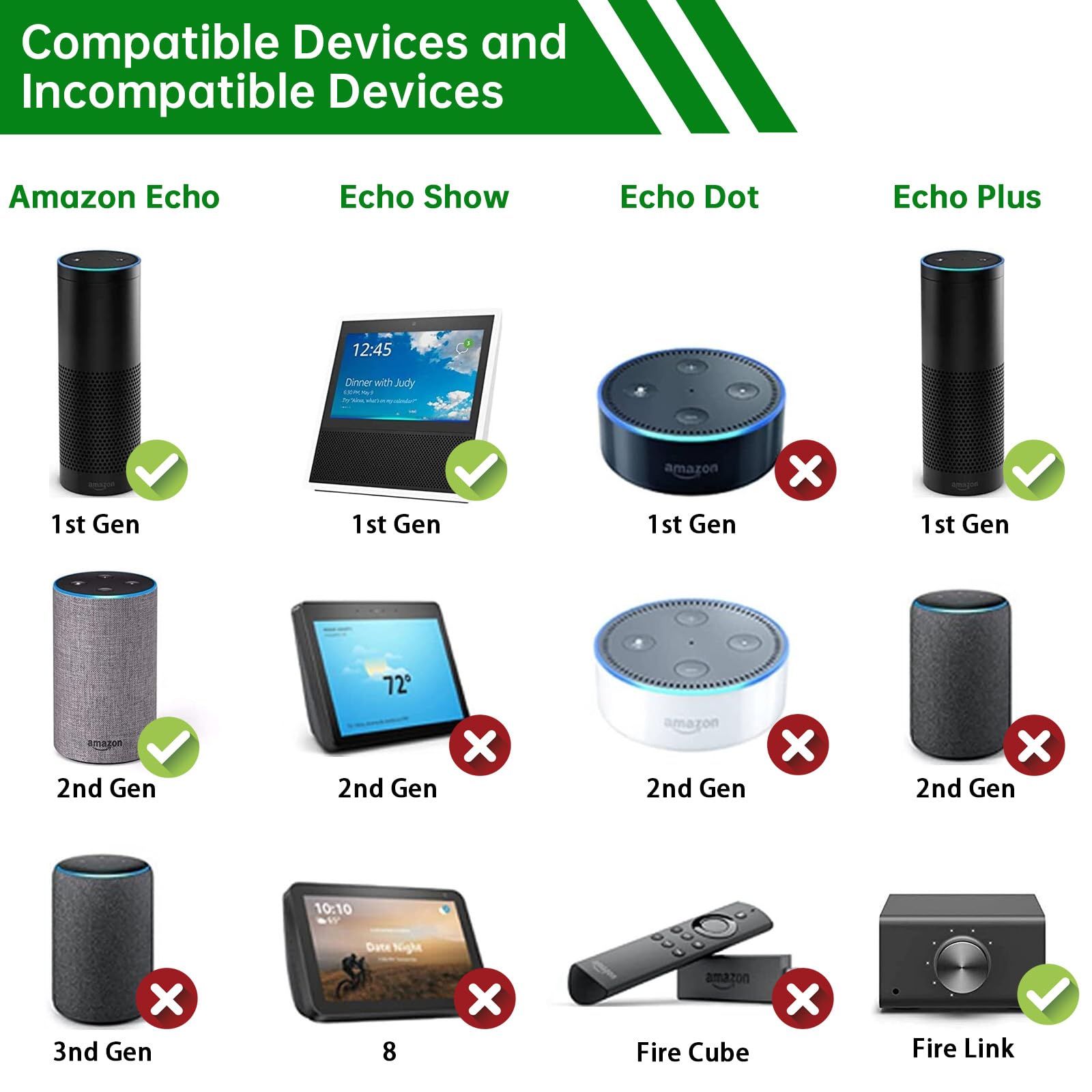 2nd Gen Echo Dot Compatible Tv Alexa Voice Connect Echo To Smart