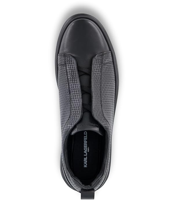 KARL LAGERFELD Paris Men's Axel Slip On Sneaker, Black, 8.5 by KARL LAGERFELD - Used condition - Image 2