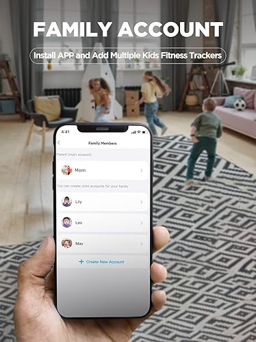 Miniatura 7 de BIGGERFIVE Vigor 2 - Reloj de seguimiento de actividad física para niñas y niños de 5 a 12 años, resistente al agua IP68, rastreador de actividad,
