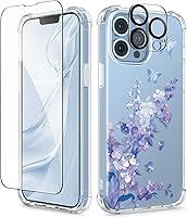 Vista 175 de GVIEWIN - Funda para iPhone 11 con protector de pantalla + protector de lente de cámara, cubierta protectora transparente suave de poliuretano