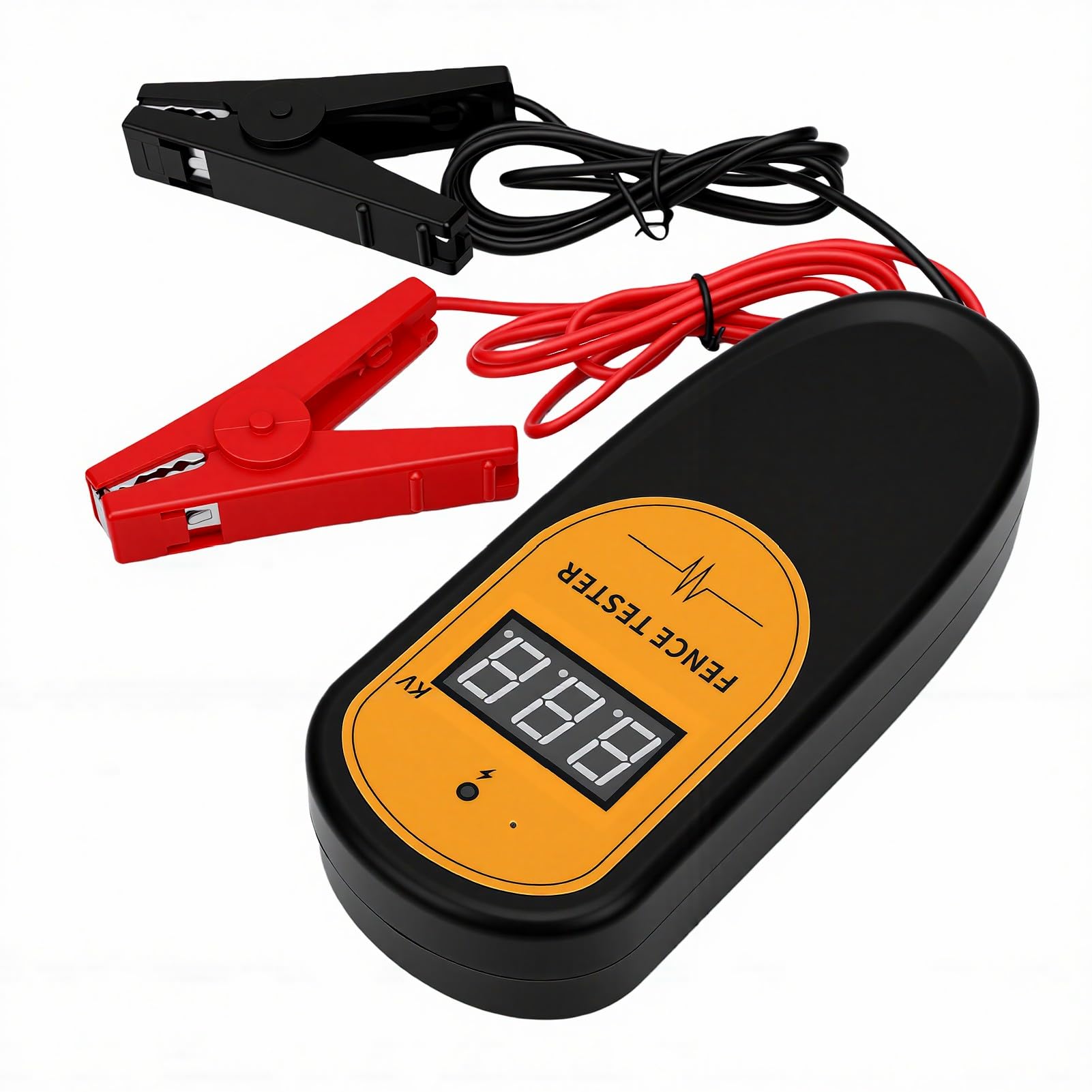 Jiawu Tester di Tensione per Recinzione Elettrica, Misurazione della Tensione a Impulsi da 500 V a 13 KV Schermo Grande Funzionamento con un Pulsante Localizzatore Guasti per Recinzione 13 KV, Tester