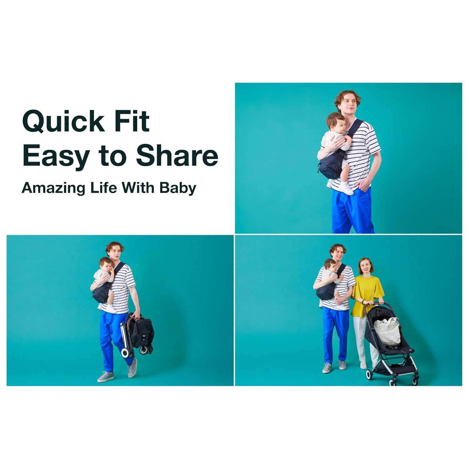 More Hip Seat Baby Carrier with Shoulder Strap, iF Design Award Winner, 3-in-1 Ergonomic Toddler Carrier with Large Storage Bag, 7-48 Months (Up to 44 lbs)