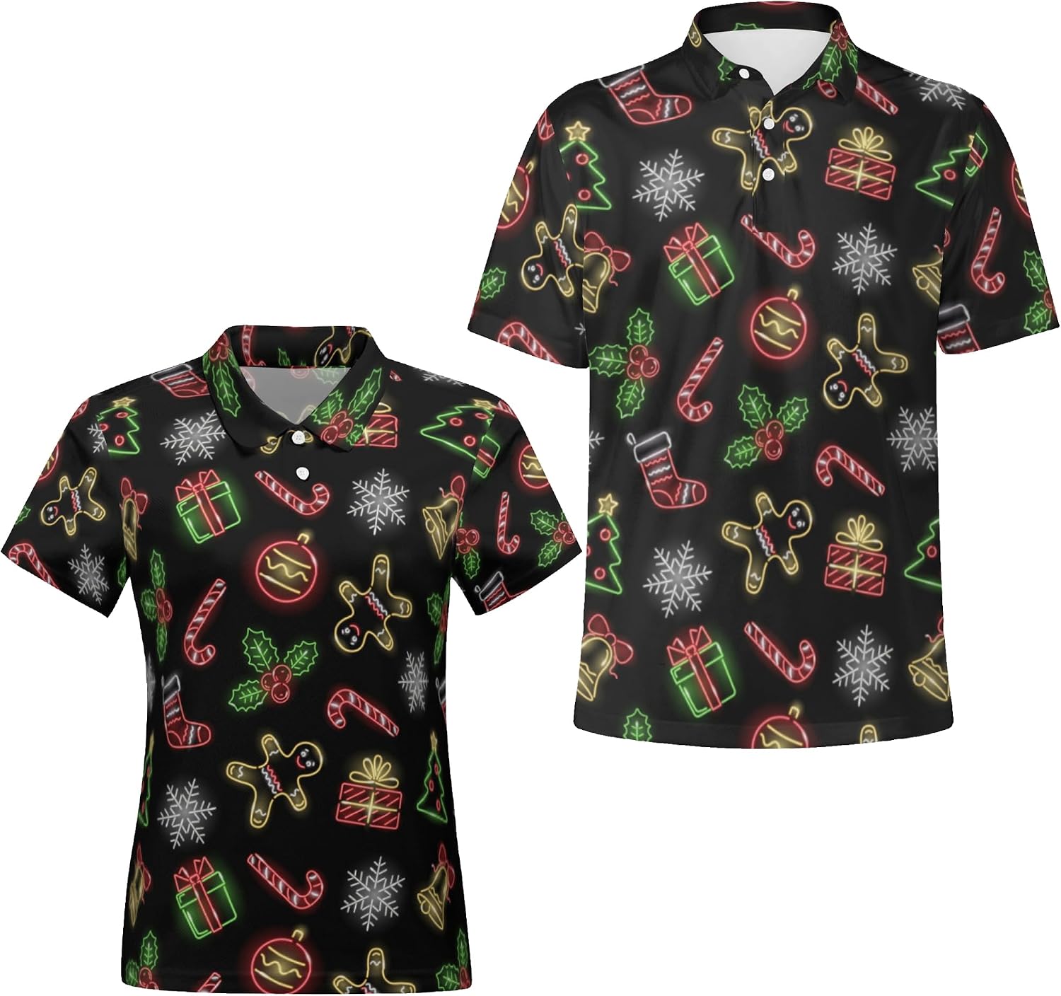 Funny Couple Golf Shirts,Matching Hawaiian Golf Shirt for Couple,Moisture Wicking Couple Polo Shirt for Men Women