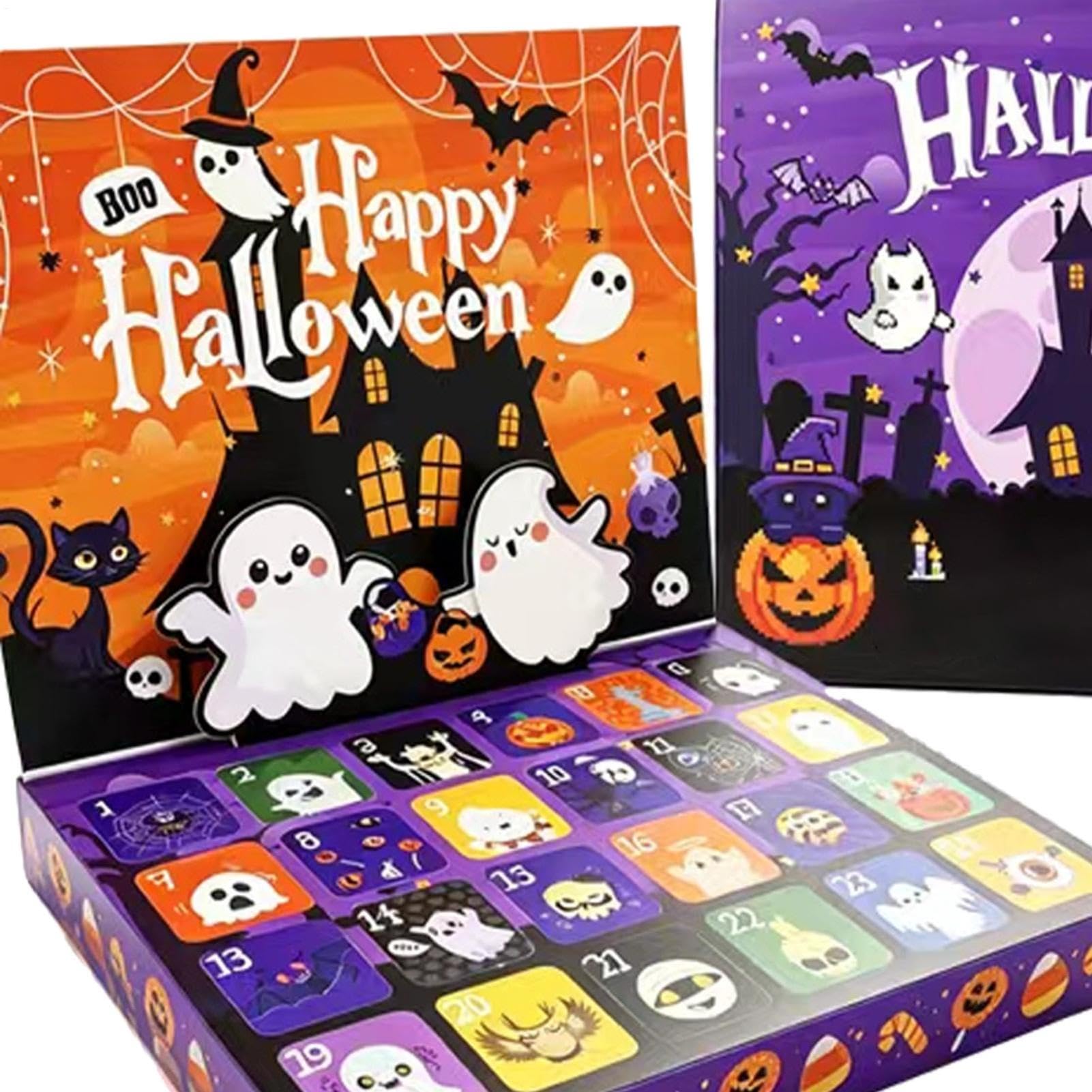 Halloween-Adventskalender Für Kinder 24-Tage-Bügelperlen-Gruselkürbis-