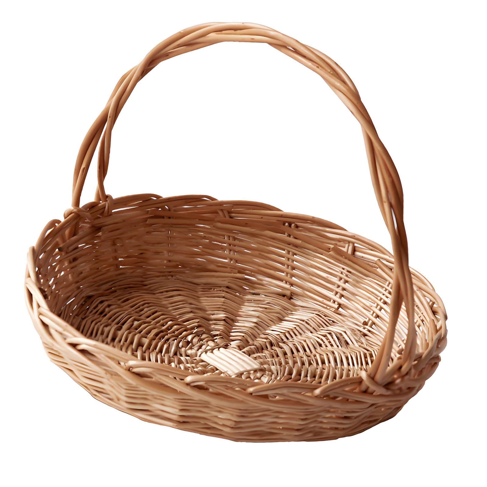 HZBB Bucolic Handwoven Picnics Basket Large Capacity and Portable Natural Fiber Picnics Carriers for Everyday Use and Gifting Handwoven Wicker Outdoor Basket