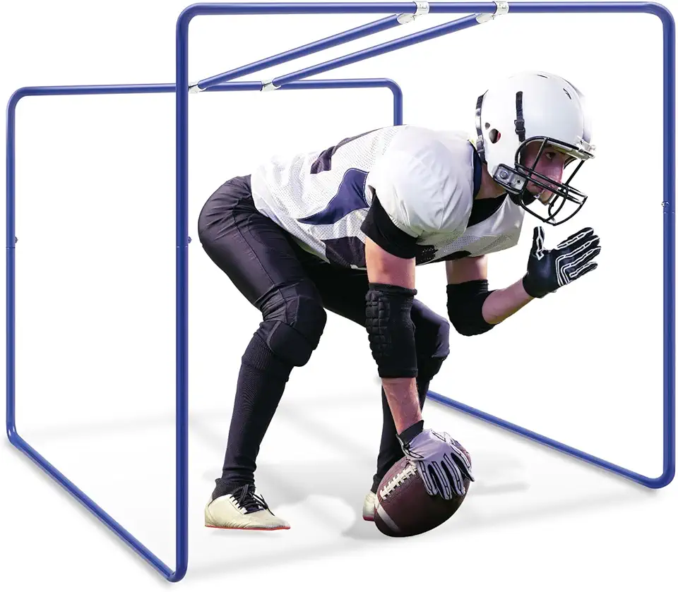 Liliful Varsity Sports Steel Lineman Chute for Football Players Teams Training Practice Equipment, Blue product image