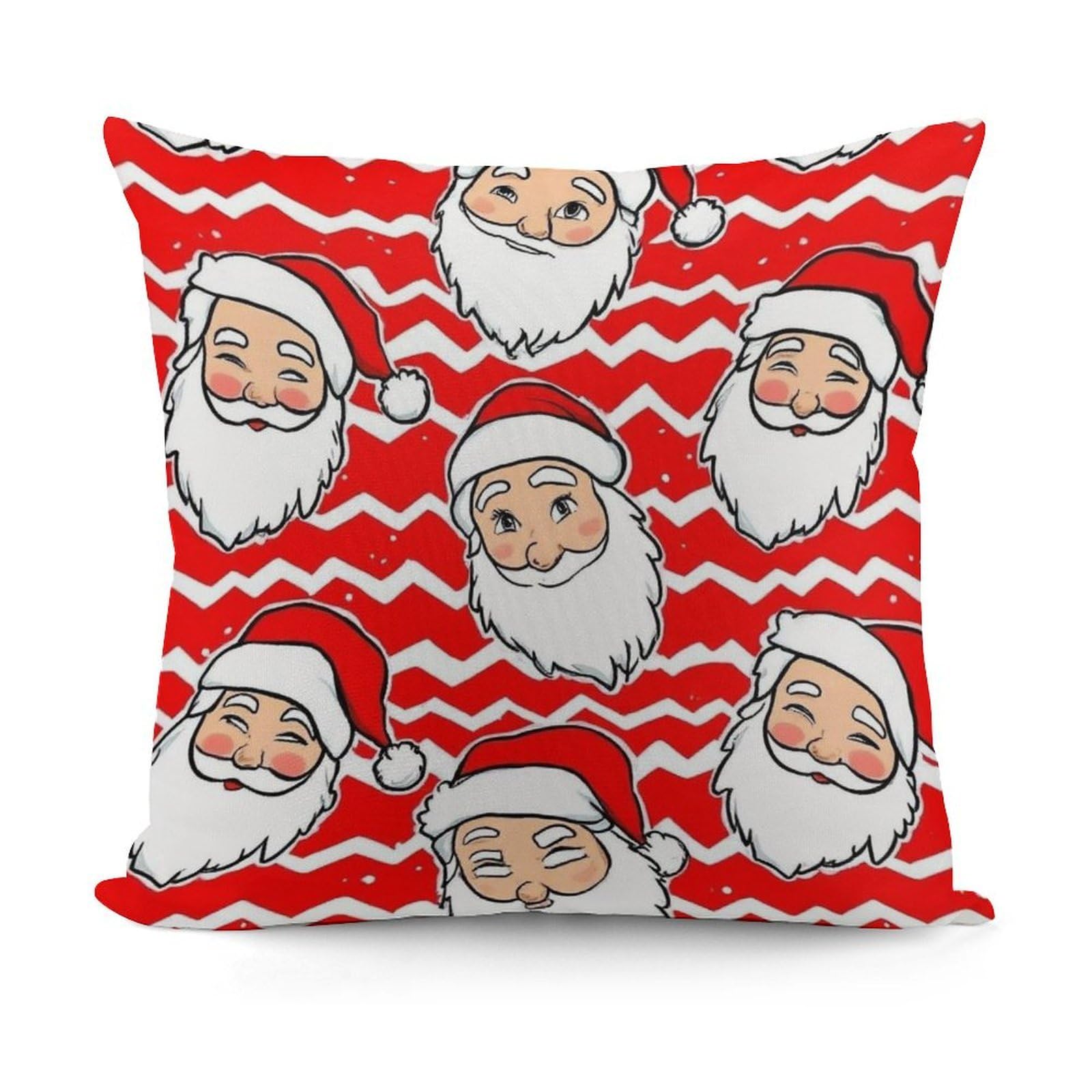 Fashion Decorative Throw Pillow Covers Couch Cushion Case Soft Merry Christmas Santa Claus Pillowcases for All Seasons