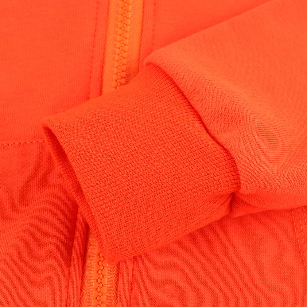 Spring&Gege Sudaderas clásicas para jóvenes con capucha y cremallera completa para niños (3-12 años) - naranja - 11-12 años