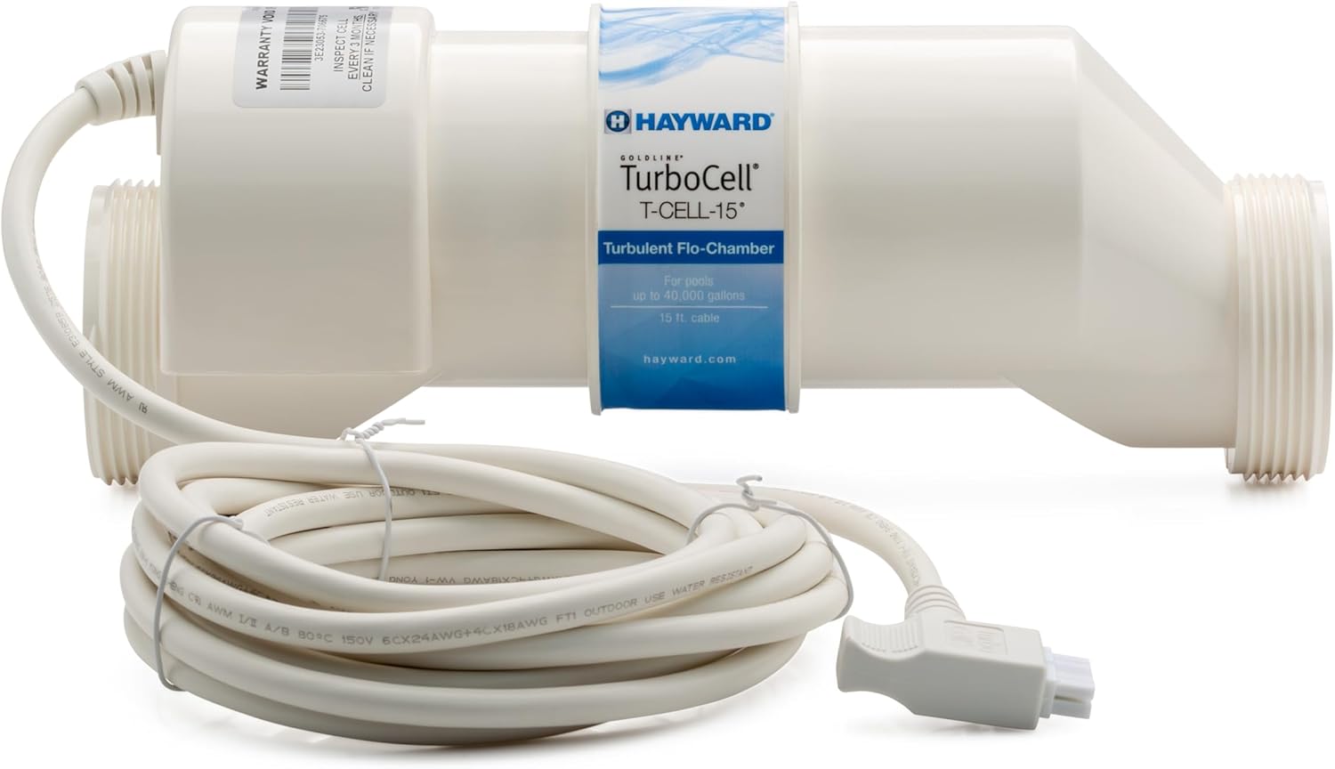 Hayward W3T-CELL-15 TurboCell Salt Chlorination Cell for In-Ground Swimming Pools up to 40