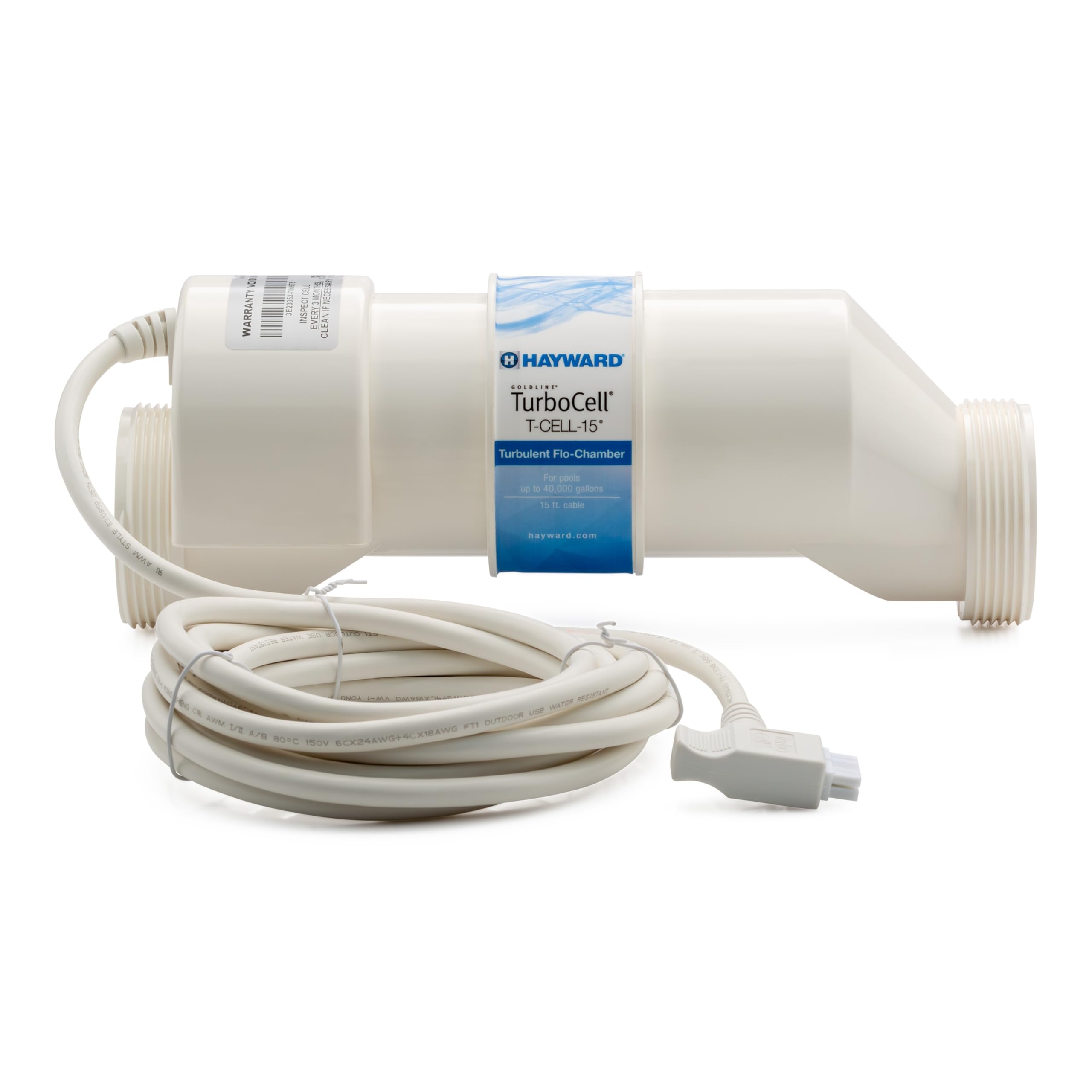 Hayward W3T-CELL-15 TurboCell Salt Chlorination Cell for In-Ground Swimming Pools up to 40,000 Gallons