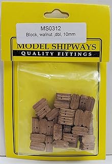 Model Shipways Double Sheave Block, Walnut 13/32