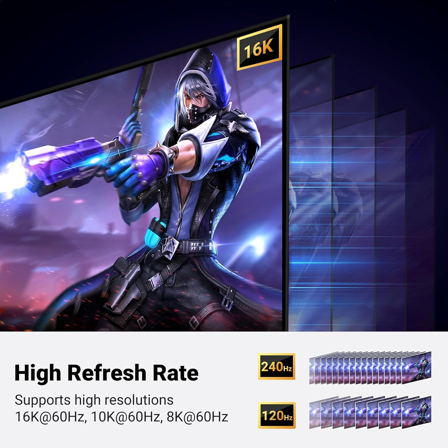 UGREEN DisplayPort Cable 2.1 [VESA Certified] DP2.0 80Gbps Support 16K@60Hz 8K@120Hz 4K@240Hz HDR Bundle with UGREEN 8K@60Hz USB C to DisplayPort 1.4 Adapter Cable