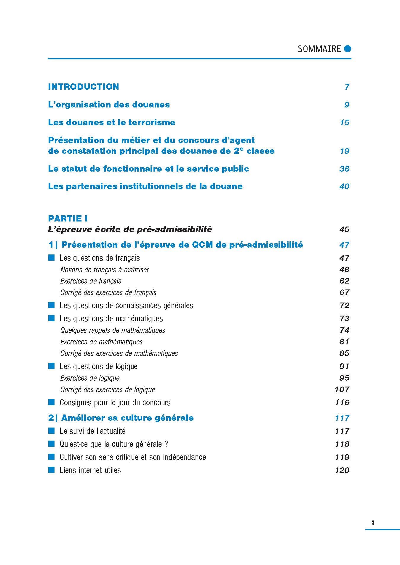 Agent de constatation principal des douanes de 2e classe – Tout-en-un: Concours externe –?Concours interne
