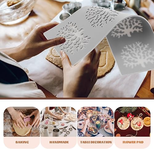 Miniatura 3 de SEWACC molde de silicona para decoración de hojas, molde de caramelo para resina de brownies, moldes de silicona para chocolate, herramientas para