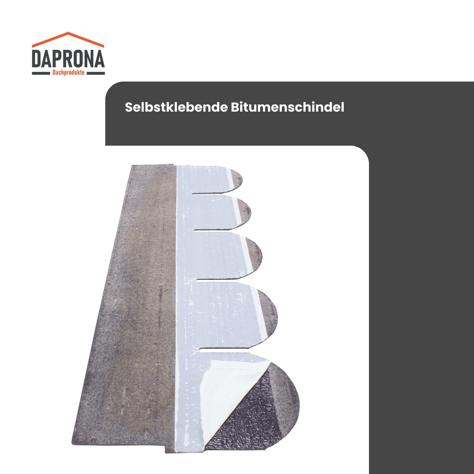 20x Bitumen Dachschindeln Biberschwanz Grau 1 m x 32 cm - 2,6 m² selbstklebend mit Glasvlieseinlage - wetterfest & UV-beständig für Gartenhaus, Carport, Garage, Pavillon