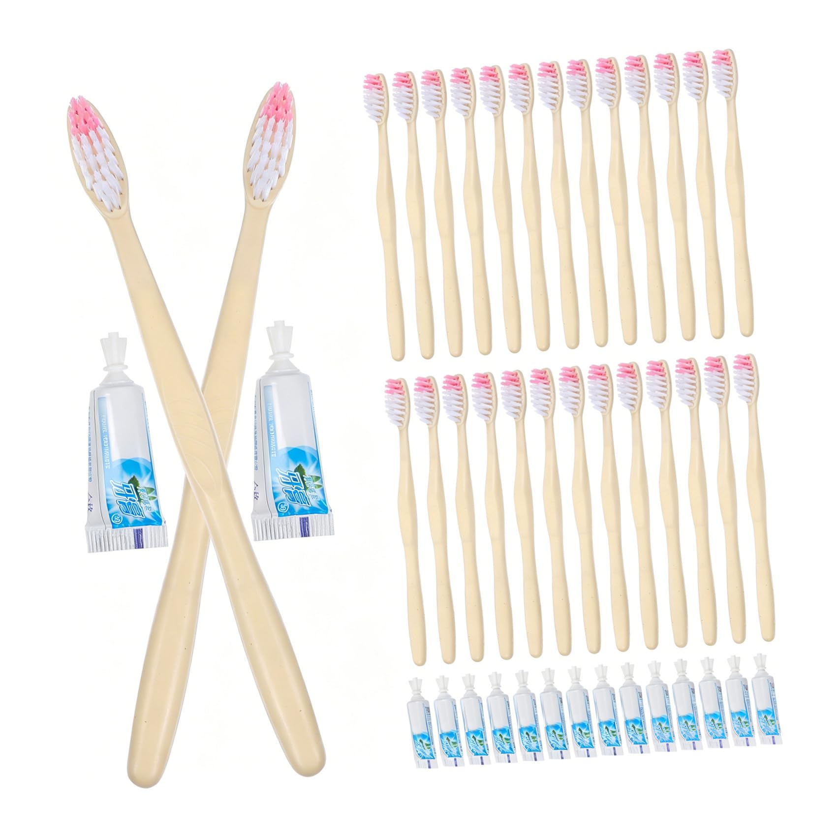 Spazzolini da Denti Portatili Confezionati Singolarmente in Plastica Stili multipli Set da 100 Pezzi Monouso con Dentifricio per Viaggio e Uso Quotidiano