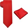 KOOELLE Mens Tie Set Solid Color 3.15 8CM Formal Tie and Pocket Square Set For Men