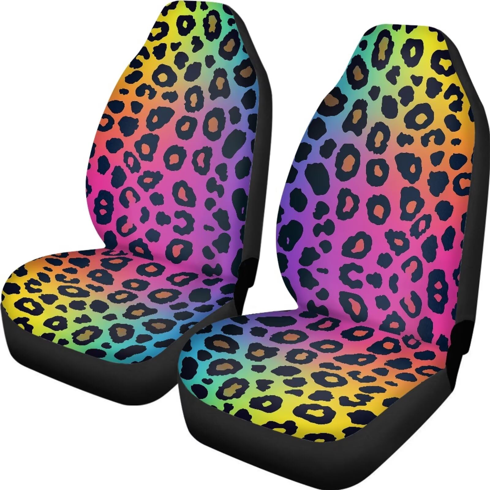 Komplety pokrowców na siedzenia Leopard Oddychające Gradient Ciężarówki Pokrowce na siedzenia samochodowe Uniwersalne SUV Pokrowce na siedzenia samochodowe 35X138Cm