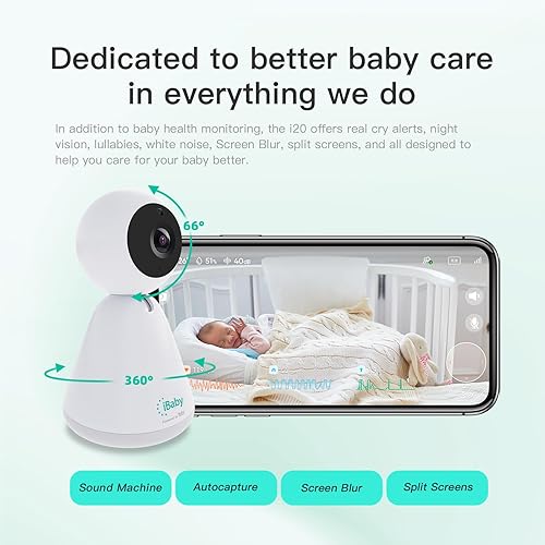 Miniatura 8 de iBaby i20 Contactless Smart Baby Monitor Newborn Heart Rate & Breathing & Sleep Monitor
