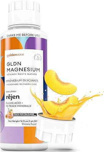 GLDN Magnesio - Glicinato de magnesio líquido con ácido fúlvico para una mejor absorción, electrolitos clave y l teanina para el sueño y apoyo del