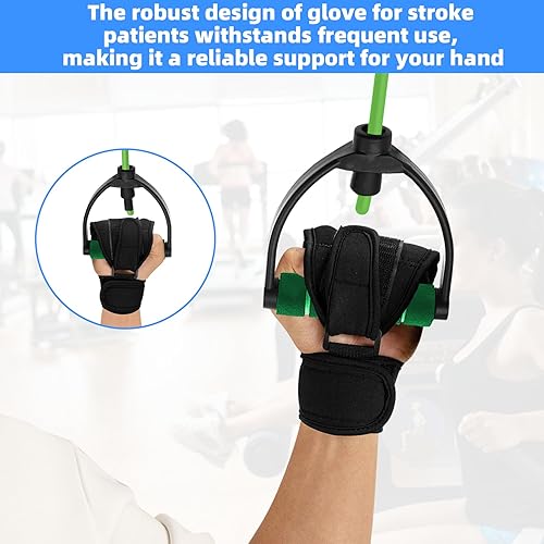 Miniatura 7 de Férula de dedo para férula para accidente cerebrovascular, guantes de entrenamiento auxiliar de rehabilitación de dedos para pacientes ancianos,