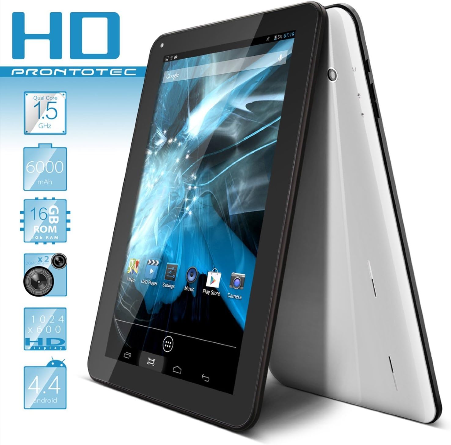 ProntoTec Nepro 10S 10 inch Quad Core Android 4.4 Tablet PC, Up to 1.2GHz,1024600, 16GB Storage, HDMI