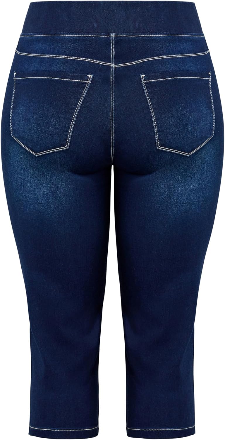 Avenue Pull On Cropped Denim Legging