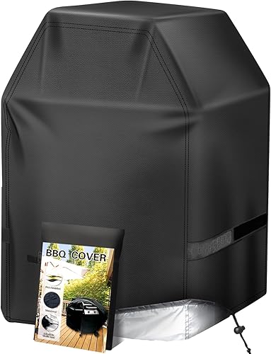 Cubierta de parrilla de 60 pulgadas para parrilla de gas para exterior exterior, impermeable, material anti-UV con gancho y bucle y cuerda ajustable