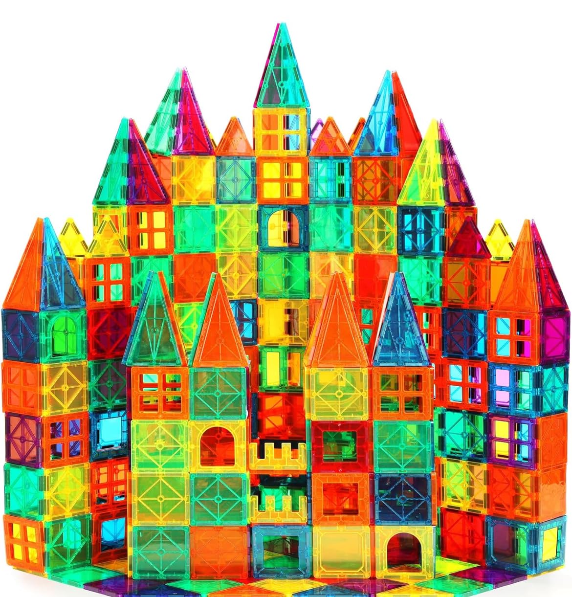 Wonder Toys 64 Pieces Classic Magnetic Blocks Original Magnetic Building Toys for Boys and Girls 3 4 5 6 7 Years Old for Their Birthday