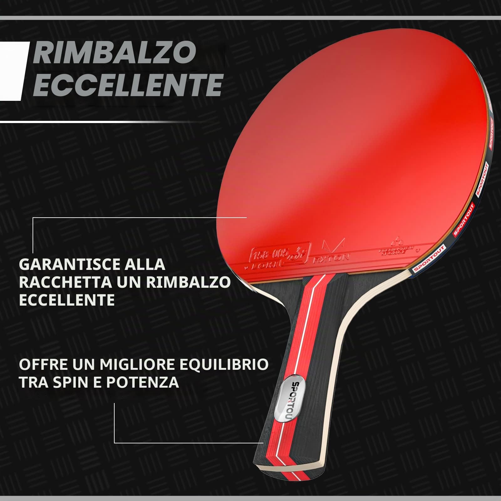 Racchette da Ping Pong, Ping Pong Set da Tavolo Portatile, con per Bambini, Famiglie principianti