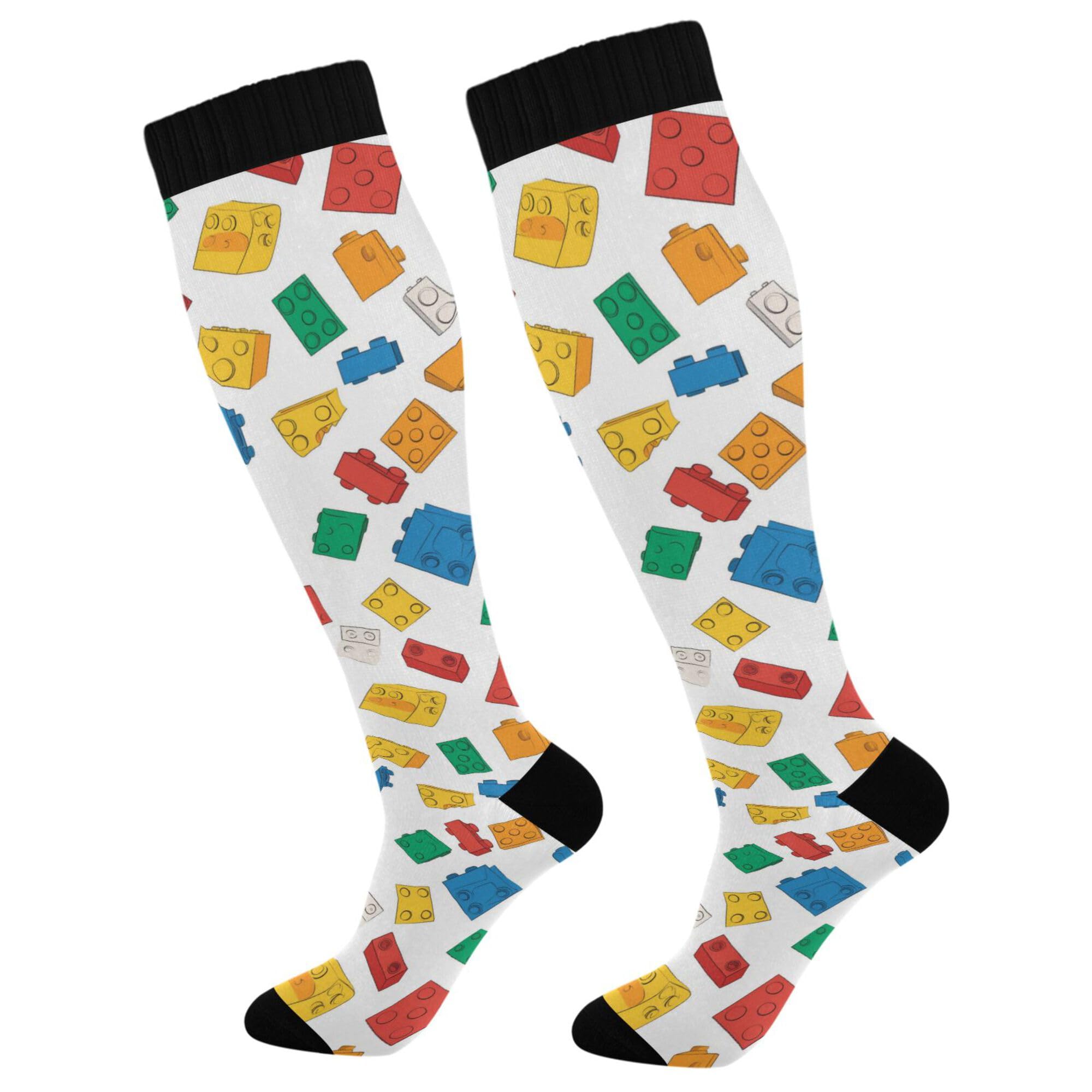 Compression Socks for Men and Women Circulation Wide Calf Knee High Socks Support for Running Medical Travel