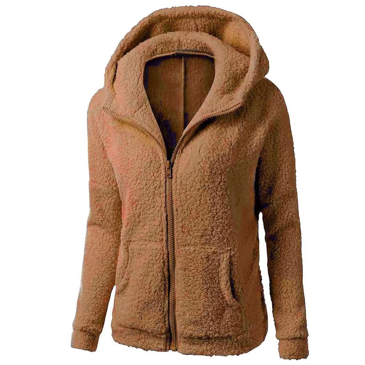 Womens Lightweight Comfy Warm Plus Size Jackets Zip Up Hoodies 2024 Winter with Pockets