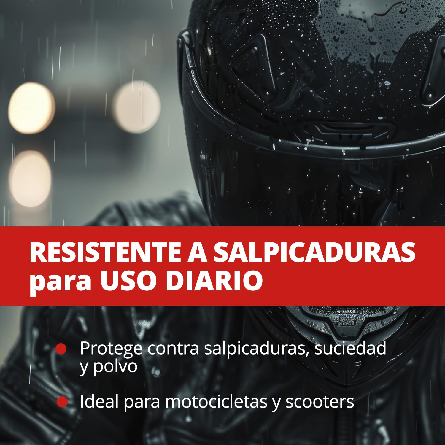 Soporte Moto de Silicona Compatible con Via-T, Bip&Drive, Pagatelia y Fulli – Funda Telepeaje Moto Splash Resistant con Correas Ajustables – Porta Peaje Moto (Rojo)