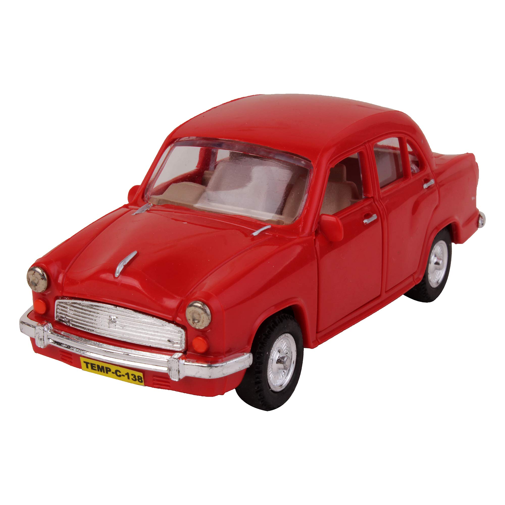 VEERO Door Openable Plastic Ambassador Car (Red)