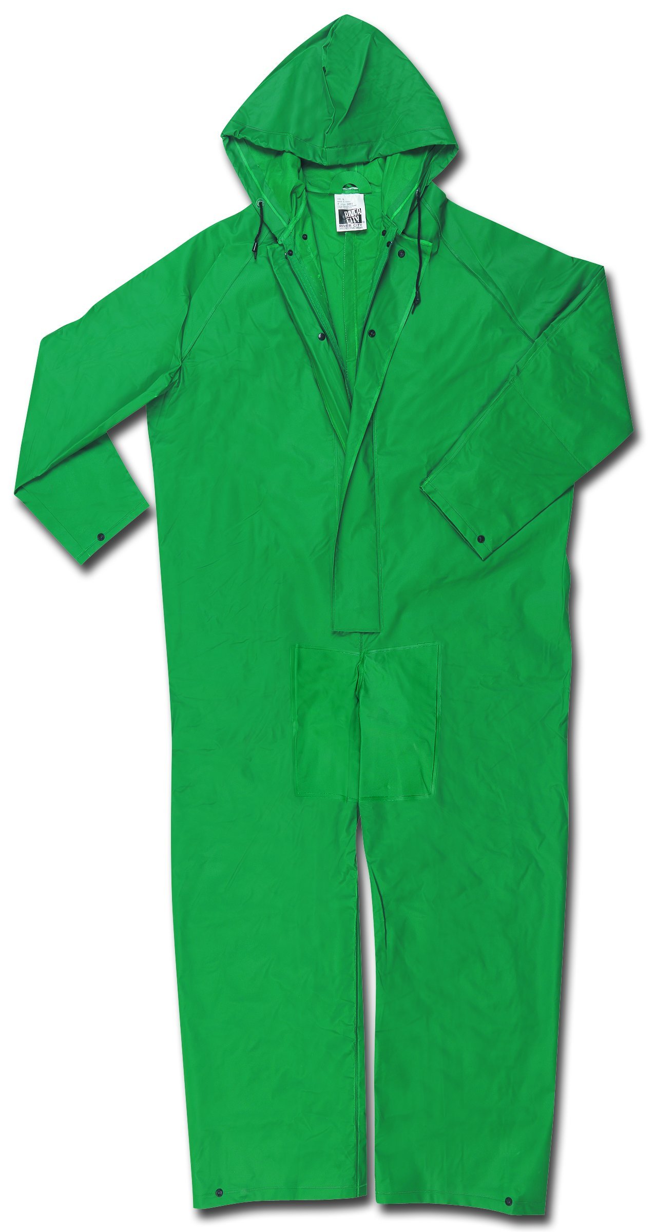 MCR Safety 3881XL Dominator PVC/Polyester Coverall, Green, X-Large