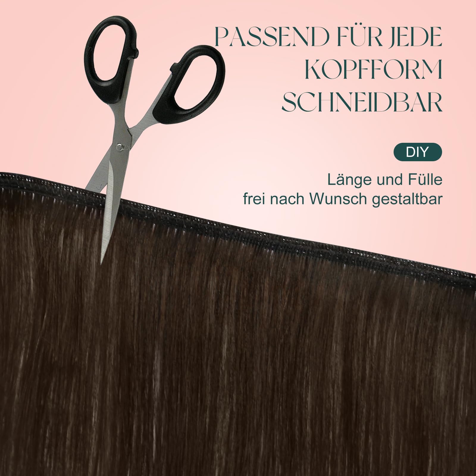 Easyouth Echthaar Tressen Haarveralngerung Braun Tressen Extensions Echthaar Dunkelbraun Haartressen Echthaar Naturlich Glatt Haar 50 cm 100g #2