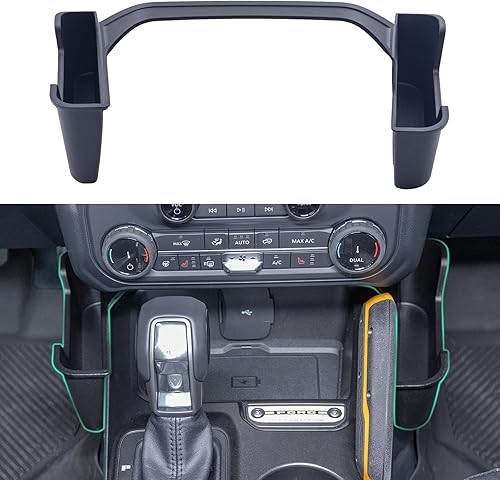 Miniatura 1 de TOPINSTALL Caja de almacenamiento de palanca de cambios para consola central, caja de almacenamiento, accesorios interiores